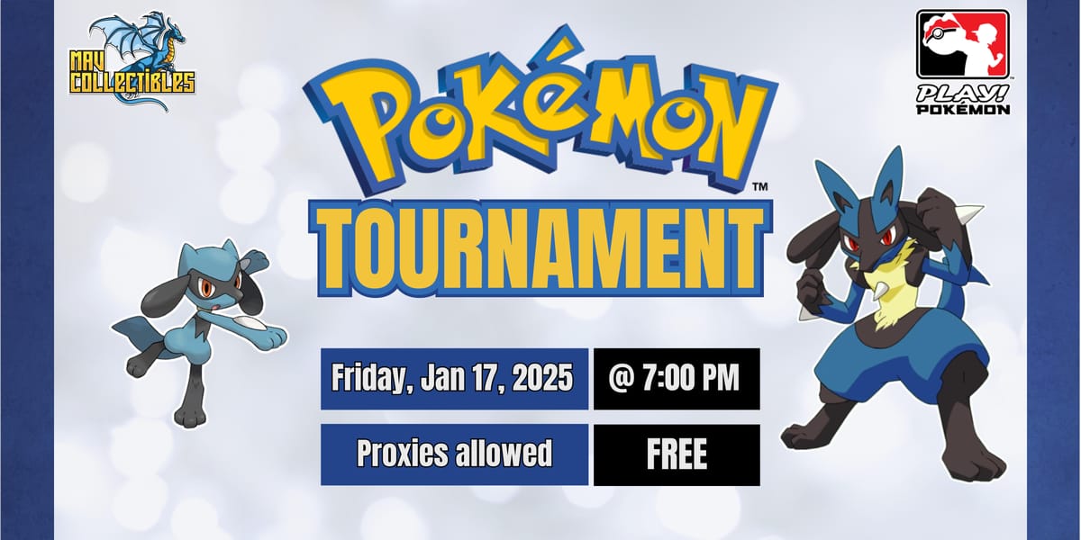 Pokémon Tournament this Friday @ 7PM!